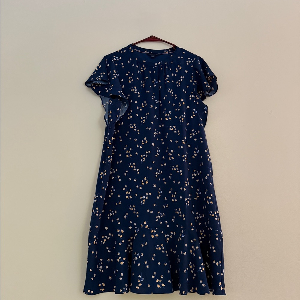 Floral Tommy Navy Blue Dress size L